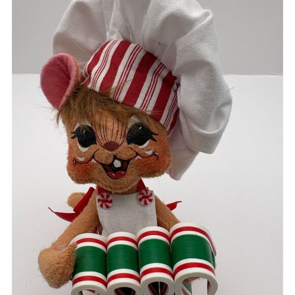 Annalee Christmas Mouse Ribbon Candy Maker 75th Anniversary Chef 2010 - Picture 9 of 9